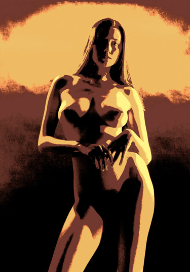 Printmaking titled "Nocturne" by Nikolaj Sednin (Nicolas Sedninne), Original Artwork, Digital Print