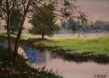 " REFLECTION OF NATURE " Pittura intitolato "" REFLECTION OF NAT…" da Sergeys Balura, Opera d'arte originale, Olio Montato su Telaio per barella in l…