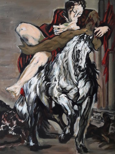 Painting titled "" L'amour de l'enfe…" by Sam Keusseyan, Original Artwork, Acrylic