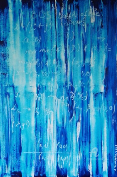 Painting titled ""The battle of the…" by Anastasia Vasilyeva, Original Artwork, Acrylic Mounted on Wood Stretcher frame