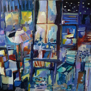 Peinture intitulée "Empreint de narrati…" par Muriel Cayet, Œuvre d'art originale, Acrylique