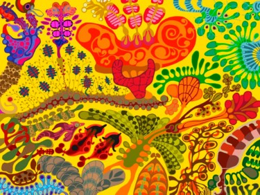 Arts numériques intitulée "Biodiversité VI-I" par Jean-Louis Rivière, Œuvre d'art originale, Travail numérique 2D