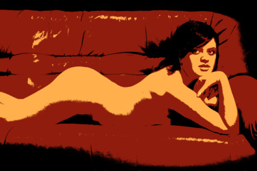 On the couch Printmaking titled "On the couch" by Nikolaj Sednin (Nicolas Sedninne), Original Artwork, Digital Print