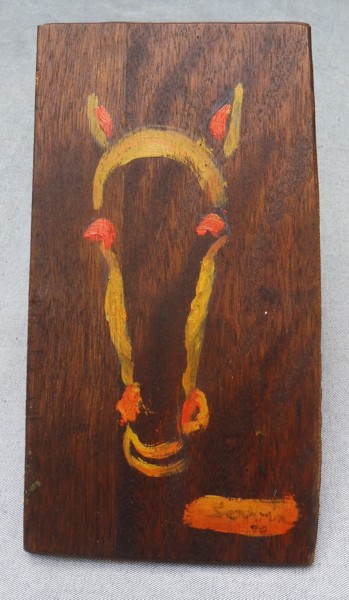Peinture intitulée "Tête de cheval de f…" par Servin, Œuvre d'art originale, Huile
