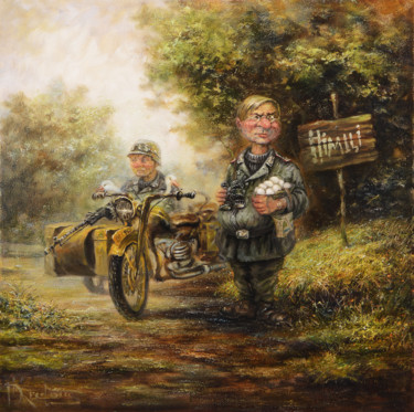 Загарбники Картина под названием "Загарбники" - Dmitry Krutous, Подлинное произведение искусства, Масло