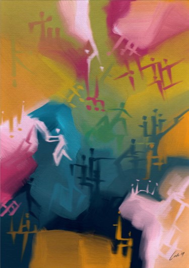 "Peoplesland" başlıklı Dijital Sanat Ludo Sevcik tarafından, Orijinal sanat, Dijital Resim