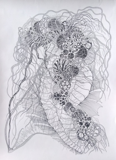 Drawing titled "drowned-world-n-2.j…" by Christophe Gueraut, Original Artwork, Marker