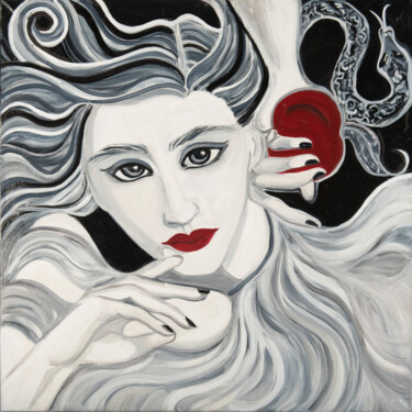 绘画 标题为“eve” 由Zigou, 原创艺术品, 油 安装在木质担架架上