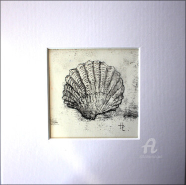 Printmaking titled "Coquille" by Hélène Lacquement, Original Artwork, Monotype