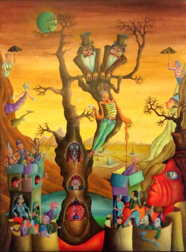 La Belle au bois dormant Painting titled "La Belle au bois do…" by Andrej Platounov, Original Artwork, Oil