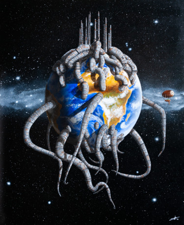 绘画 标题为“Incrustation” 由Pascal Genevois, 原创艺术品, 丙烯 安装在木质担架架上