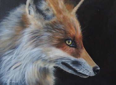 Malerei mit dem Titel ""mon ami Goupil " r…" von Patricia Giroldini Hyvernat, Original-Kunstwerk, Acryl