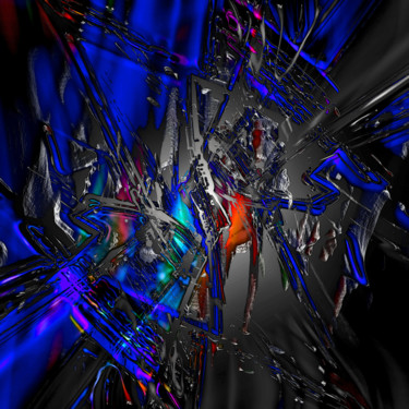 Mikado Chrome.jpg Arts numériques intitulée "Mikado Chrome.jpg" par Pascal Moulin, Œuvre d'art originale, Travail numérique 2D