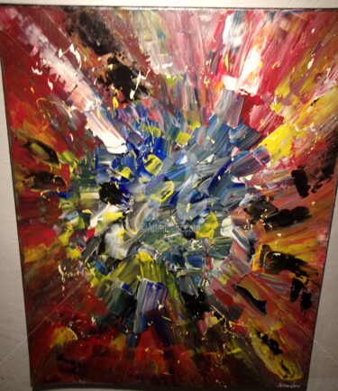 Schilderij getiteld "l éxeption" door Patrice Schreiber, Origineel Kunstwerk, Acryl