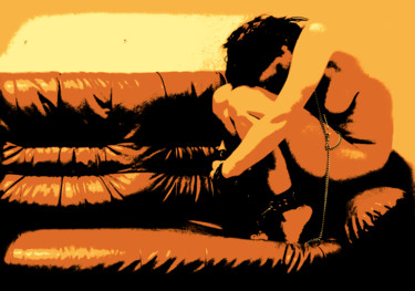Printmaking titled "In the right corner" by Nikolaj Sednin (Nicolas Sedninne), Original Artwork, Digital Print