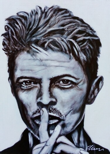 David Bowie Oil Painting on Canvas 绘画 标题为“David Bowie Oil Pai…” 由Filip Petrovic, 原创艺术品, 油