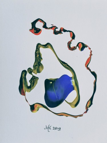 Schilderij getiteld "Hidden treasure" door Marianne Huizinga, Origineel Kunstwerk, Acryl