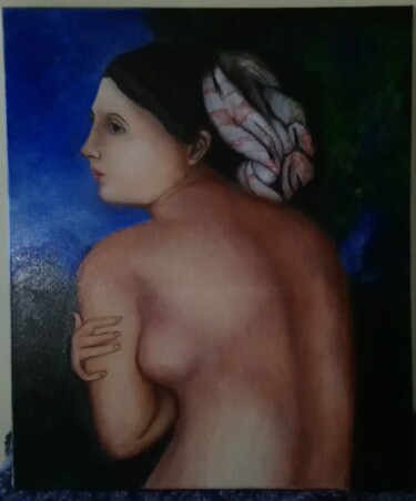 Peinture intitulée "La baigneuse" par Marc Vincent, Œuvre d'art originale, Huile