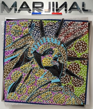 LIBERTÉ / SCULPTURE CHÂSSIS-DÉCALÉ-MARJINAL D INOX Peinture intitulée "LIBERTÉ / SCULPTURE…" par Marjinal Artiste Peintre Décalé Français, Œuvre d'art originale, Acrylique Mon…