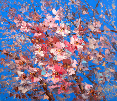 Картина под названием "Sakura" - Dmitry Kustanovich, Подлинное произведение искусства, Масло