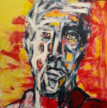 Pintura intitulada "Visiteur" por Catali, Obras de arte originais
