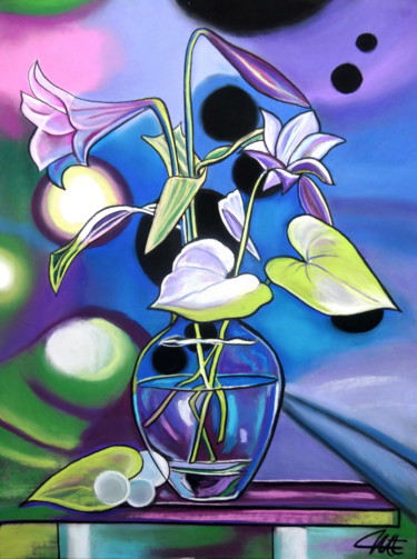 Peinture intitulée "LYS" par Catherine Wernette, Œuvre d'art originale, Pastel