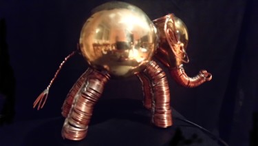 Sculpture titled "Eléphan" by D.S.A.Rt, Original Artwork, Metals