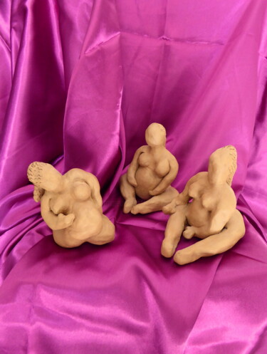 Sculpture intitulée "Maternae" par Laure Barlet, Œuvre d'art originale, Argile