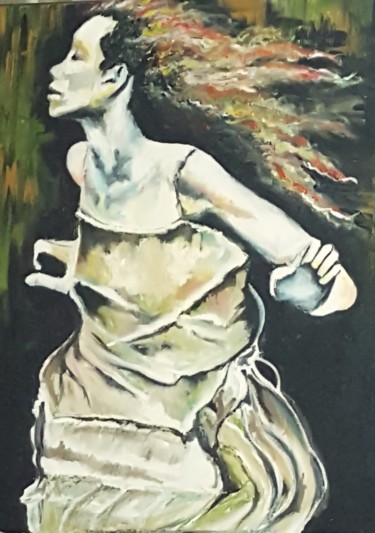 Peinture intitulée "Fuite en avant" par Véroniq'S, Œuvre d'art originale, Huile