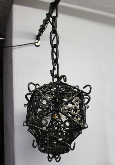 Réverbère médiéval Design intitulée "Réverbère médiéval" par Jonathan Pradillon, Œuvre d'art originale, Métaux