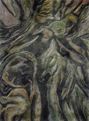 印花与版画 标题为“Le guardian do temp…” 由Richard Raveen Chester, 原创艺术品, Collagraphy