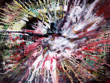 Phénomène - Abstraction - Abstract Art - Tons vert, rouge 绘画 标题为“Phénomène - Abstra…” 由Davidian Gotis Abstraction Abstraite, 原创艺术品, 丙烯