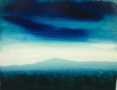 「entre ciel et terre…」というタイトルの絵画 Eric Herrmannによって, オリジナルのアートワーク, オイル