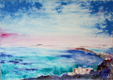 Pintura titulada "Le soir à Sète" por Natalia Laletina, Obra de arte original, Acrílico