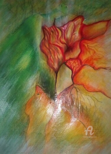 Drawing titled "la montagne qui acc…" by Steeve Tabar, Original Artwork, Ballpoint pen