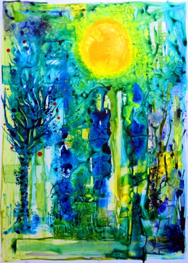 Peinture intitulée "Nos espérances - en…" par Clau Redier-Clément, Œuvre d'art originale, Acrylique
