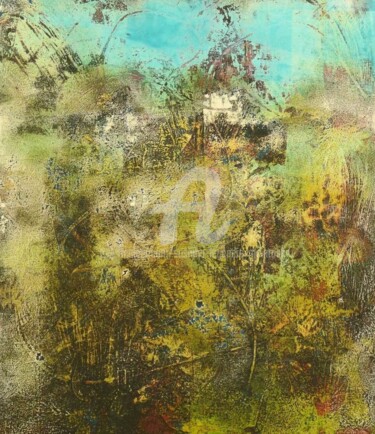 Druckgrafik mit dem Titel "Aux Frontières de l…" von Sushma Legendre Mcintosh, Original-Kunstwerk, Monotypie