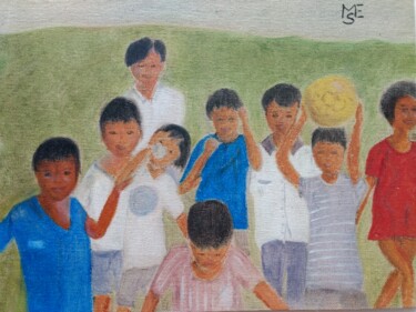 Painting titled "boys" by M.U.S.E., Original Artwork, Acrylic