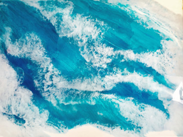 Costa Azzurra - abstract art Painting titled "Costa Azzurra - abs…" by Kseniya Sergyeyeva, Original Artwork, Ink
