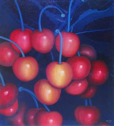Peinture intitulée "Cherries" par Vinko Hlebs, Œuvre d'art originale, Huile
