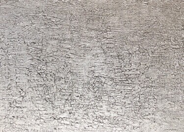 Painting titled "Silver abstract" by Romros, Original Artwork, Acrylic Mounted on Wood Stretcher frame
