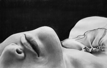 Dessin intitulée "Quatrième sourire" par Frédéric Berrin, Œuvre d'art originale, Fusain