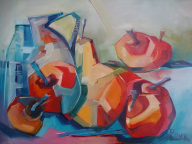 Painting titled "STILL LIFE" by Sonja Brzak, Original Artwork, Oil