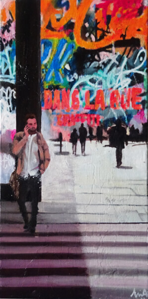 Painting titled "La partition du pié…" by Emilie Pannier, Original Artwork, Oil