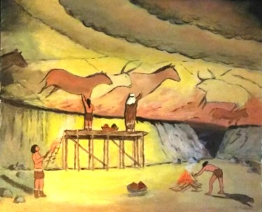 Peinture intitulée "Les Hommes du Feu 0…" par Jonathan Bleesz, Œuvre d'art originale, Acrylique