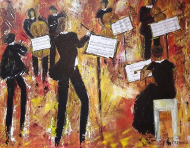 OPERA Peinture intitulée "OPERA" par Christiane Guerry, Œuvre d'art originale, Acrylique Monté sur Châssis en bois