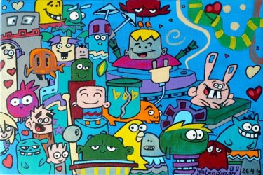 blendman aquarium Peinture intitulée "blendman aquarium" par Blendman, Œuvre d'art originale, Acrylique
