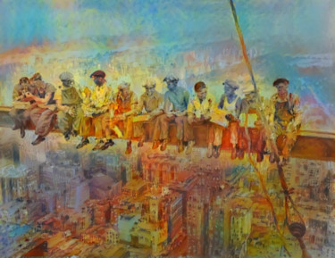 Arts numériques intitulée "Skyworkers" par Orphé, Œuvre d'art originale, Travail numérique 2D