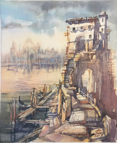 The Remark Of The Architect Painting titled "The Remark Of The A…" by Andrei Svistunov, Original Artwork, Watercolor