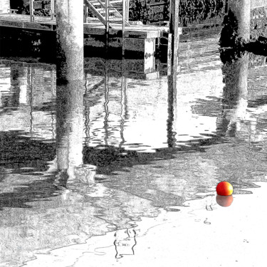 「Ponton à quai」というタイトルの写真撮影 Sylvie Dessert (Syl)によって, オリジナルのアートワーク, 操作する
